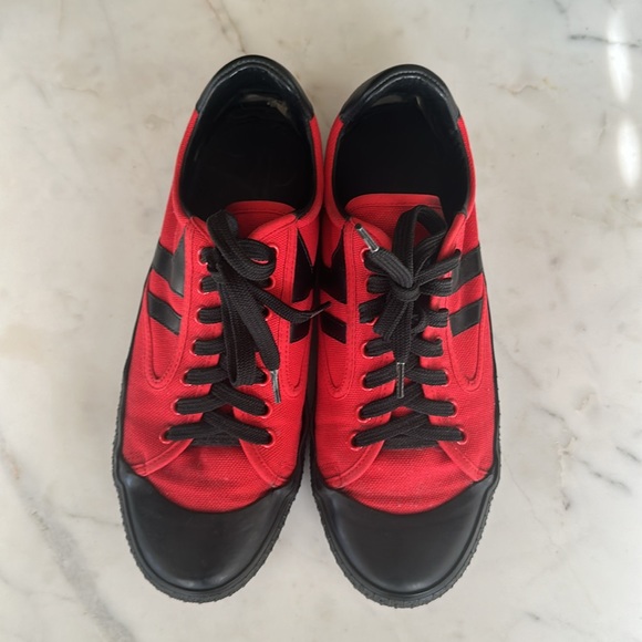 CELINE red canvas sneakers, Size 40 - Picture 4 of 11